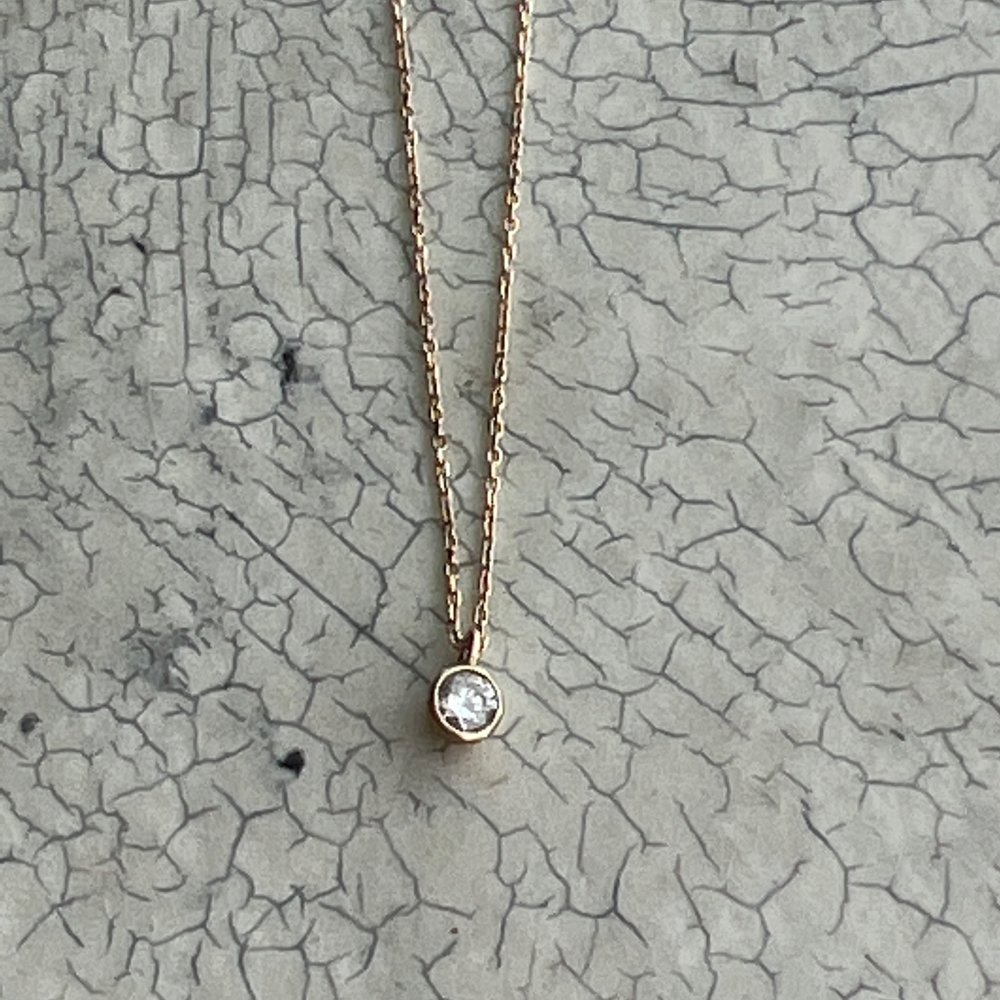 K10 tiny diamond necklace 70 - CHIEKO+