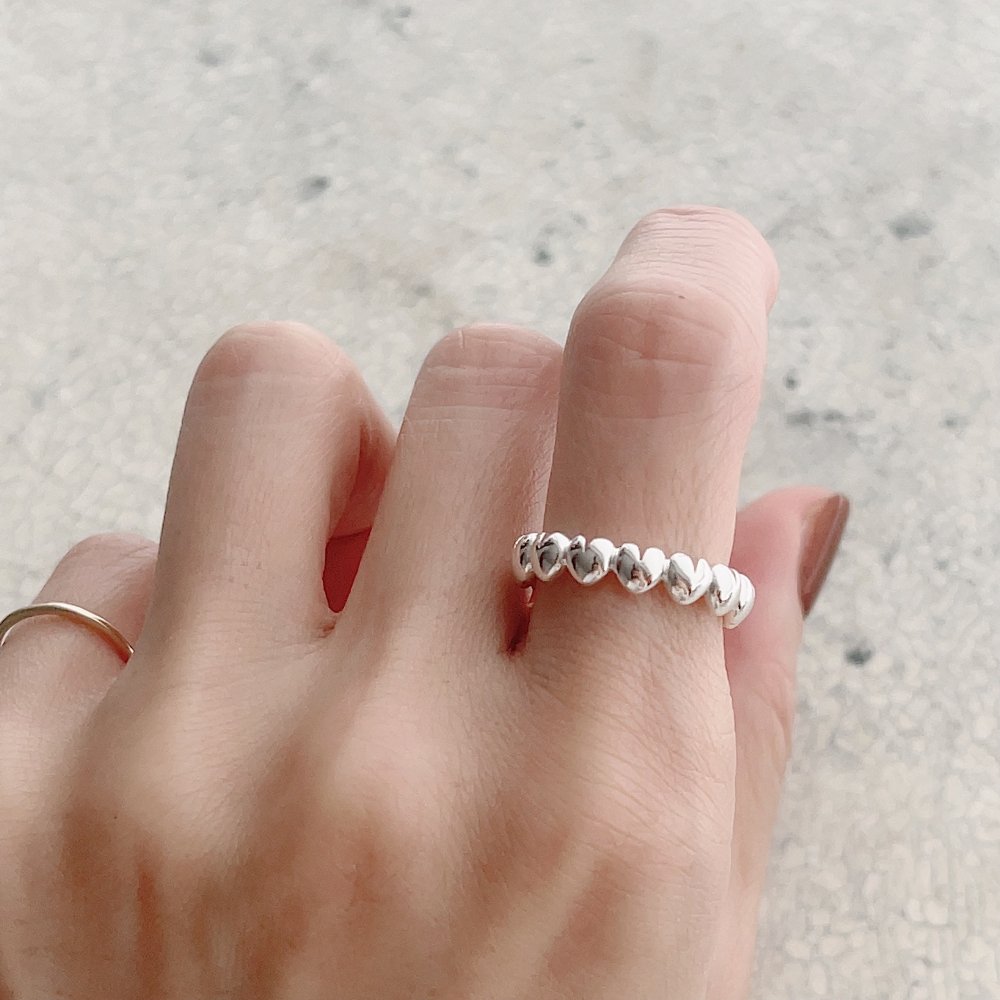 CHIEKO+ heart ring † silver-