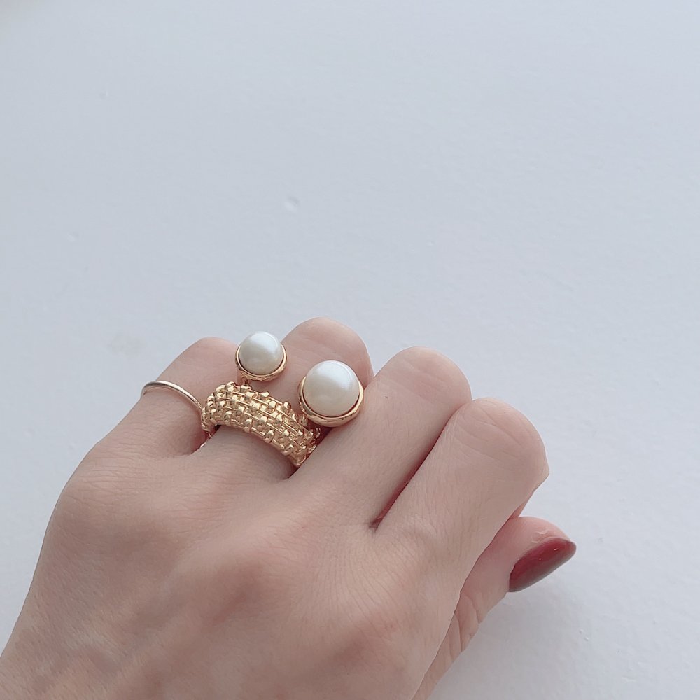 tweed ring † gold - CHIEKO+