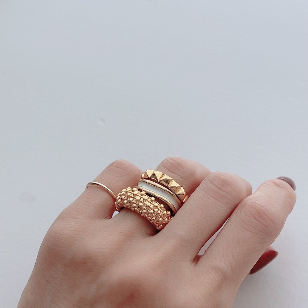 tweed ring † gold - CHIEKO+