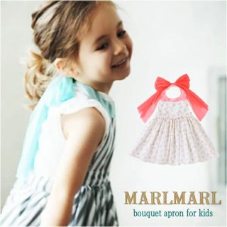 MARLMARL/ޡޡbouquet apron/slash stripe/white flower  kidsʥå 100110cm3-6С