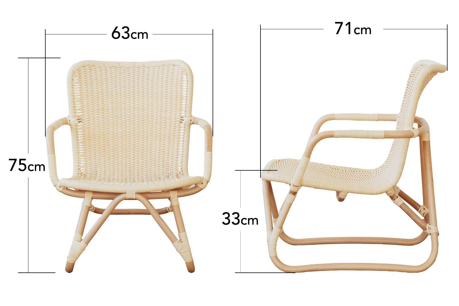 YMK長岡・アームチェア・サイズ