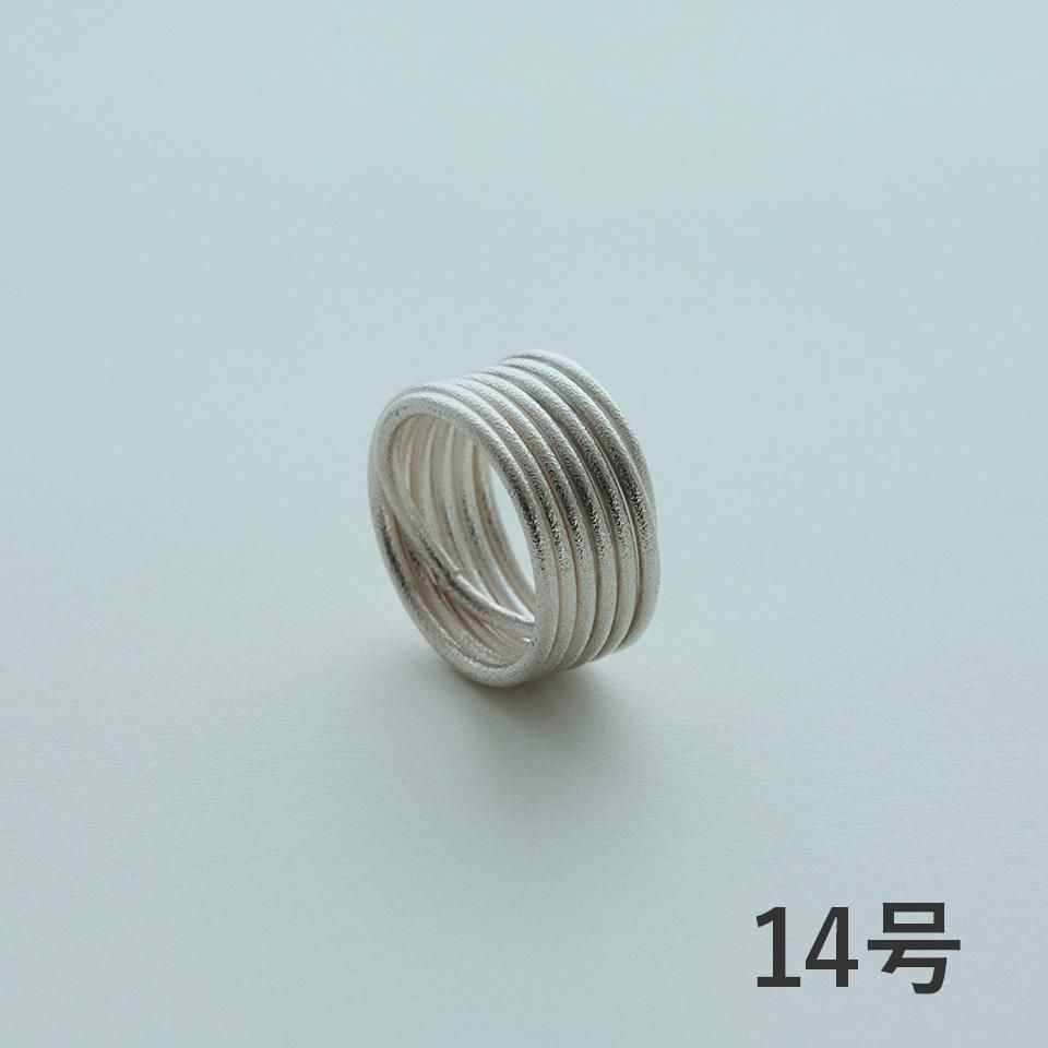 返品OK］平松保城・シルバーリングSRL112-6（14号） - 低座の