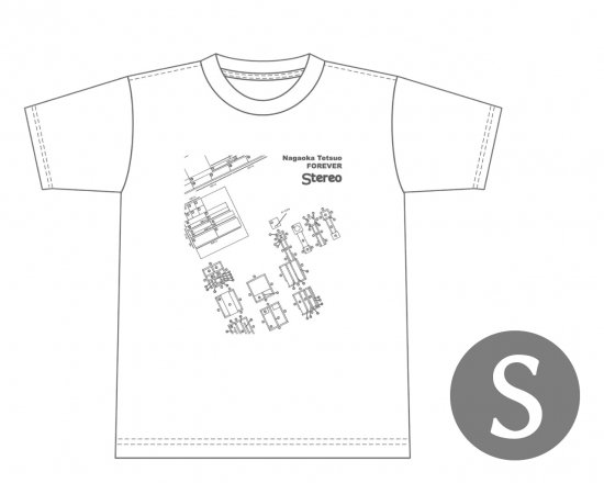 長岡鉄男ファンに捧げるオリジナルTシャツ（ホワイト）−スワン設計図 【Sサイズ】