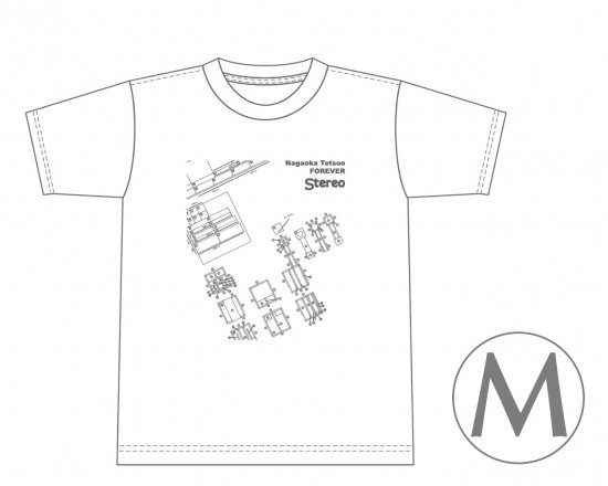 長岡鉄男ファンに捧げるオリジナルTシャツ （ホワイト） — 長岡鉄男のスワン設計図  【Mサイズ】