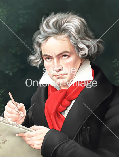 イラストデータ 作曲家の肖像画イラスト 作曲家の肖像画イラスト ベートーヴェン