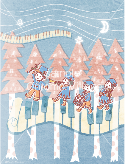 イラストデータ 音楽イラスト素材 音楽イラスト素材 音楽隊の行進
