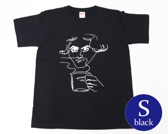 【在庫僅少】 作曲家のオマージュTシャツ（ブラック） — ベートーヴェンとコーヒー 【Sサイズ】