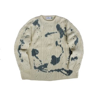 Hand Dye Fisherman Sweater_Drip Pattern