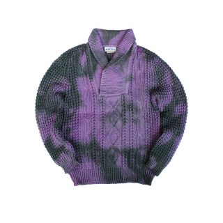 Hand Dye Shawl Color Fisherman Sweater