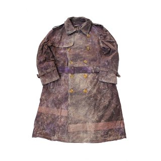 Hand Dye Camouflage Pattern Trench Coat