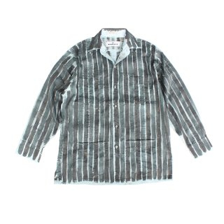 Hand Dye Anarchy Stripe Pattern L/S Cuba Shirt