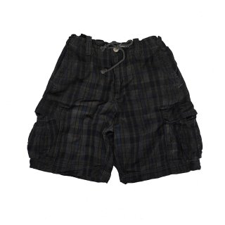 Hand Dye Check Patten Easy Cargo Short PT_Kakishibuzome