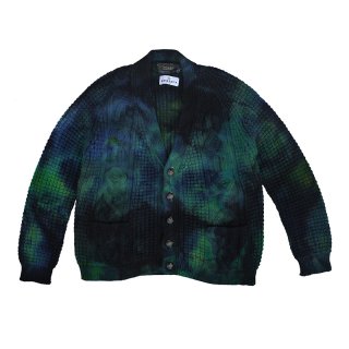 Hand Dye Wool Knit Cardigan