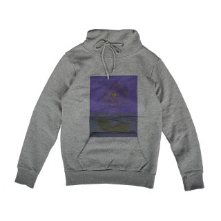 Hand Dye Flower Art High Neck Sweatshirt