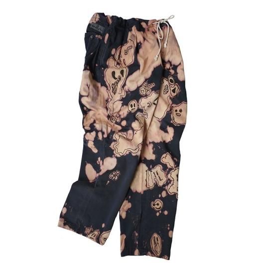 Hand Dye Custom made Ghost Pattern Easy 2tuck Chino PT