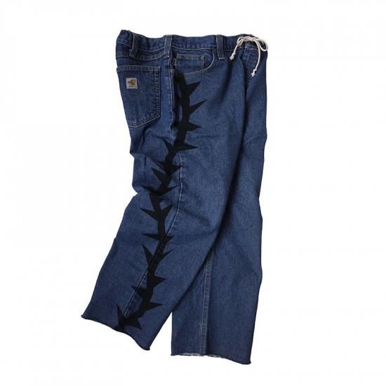 Hand Dye Custom made Rose Thorns Easy Denim PT - MODESTY Hand Dye Custom made Rose Thorns Easy Denim PT - MODESTY