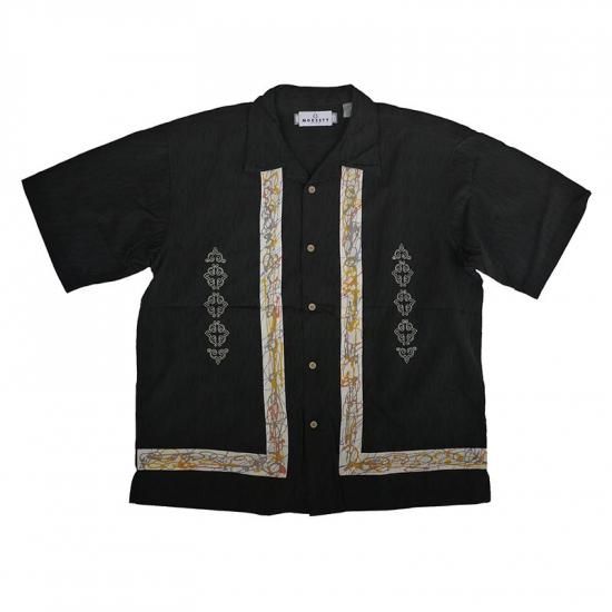 未使用】TAIN EMBROIDERY OPEN COLLAR SHIRTS
