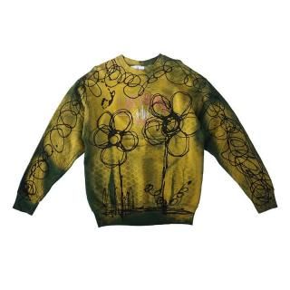 Hand Dye Hexagon Pattern Logo Sweatshirt