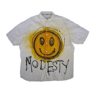 Hand Dye Smile Logo S/S Linen Shirt