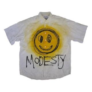 Hand Dye Smile Logo S/S Linen Shirt