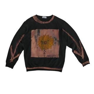 Hand Dye Flower Art Sweatshirt