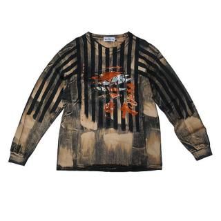 Hand Dye Tiger Print L/S Tee