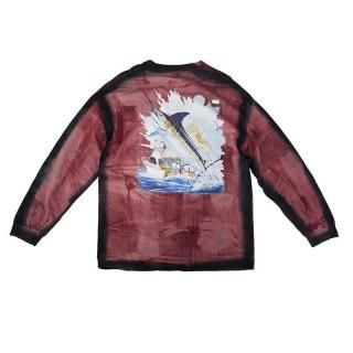 Hand Dye Fish Print L/S Tee