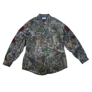 Hand Dye Flower Art Tree Camouflage Shirt