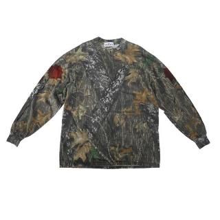 Hand Dye Flower Art Tree Camouflage L/S Tee
