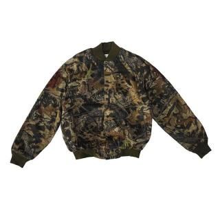 Hand Dye Flower Art Tree Camouflage Snap Jacket
