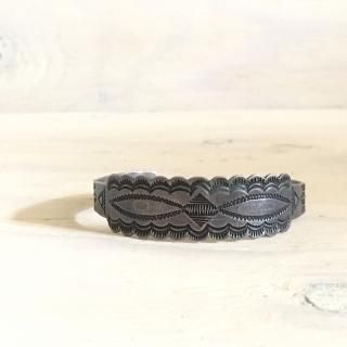 30's IH(Indian Handmade) Single Flat Type Coin Silver Bangle