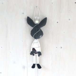 ' Togawa Doll '  Rabit Lamp<br> (Wall Hanging)<br>Gray