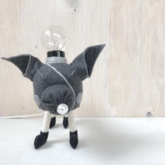 Togawa Doll Lamp Dog (Four Legged)Gray - BAY GARAGE - ベイ