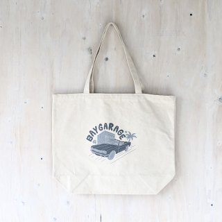 Kirarin x Bay Garage Tote Bag<br>Mustang Logo<br> Lsize Natural