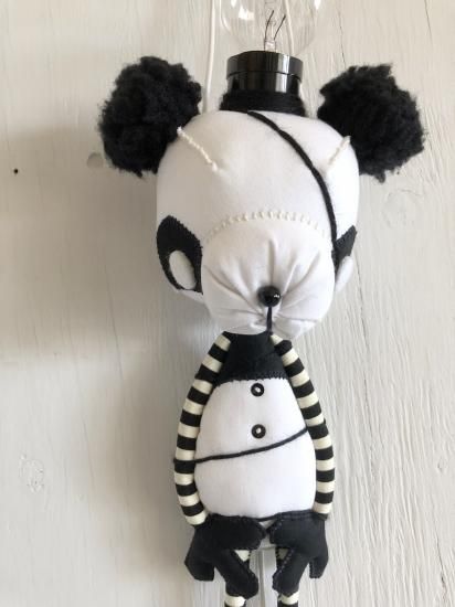 TOGAWA DOLL（外川ドール） 「電球ドール」 Togawa Doll Lamp Panda (Wall Hanging)Mono - BAY GARAGE