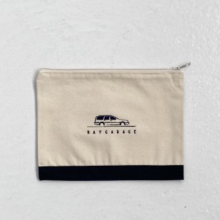 Bay Garage Canvas Pouch<br>Station Wagon<br>Natural