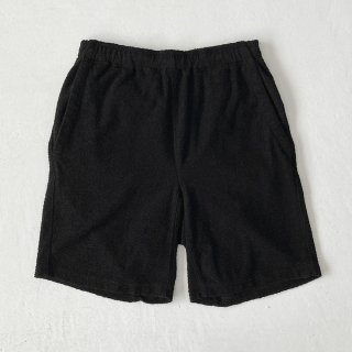 Bay Garage 「Navy Tag」<br>Wave Pile Shorts <br> Black