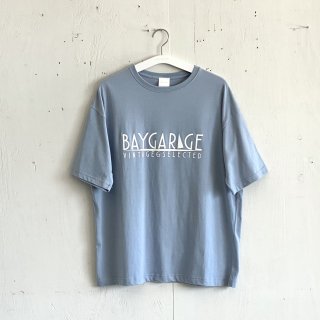 Bay Garage  T shirt<br>Vintage&Selected Logo<br> Acid Blue