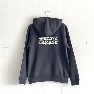 Bay Garage Zipup Hoodie<br>Sunrise Logo<br>Black