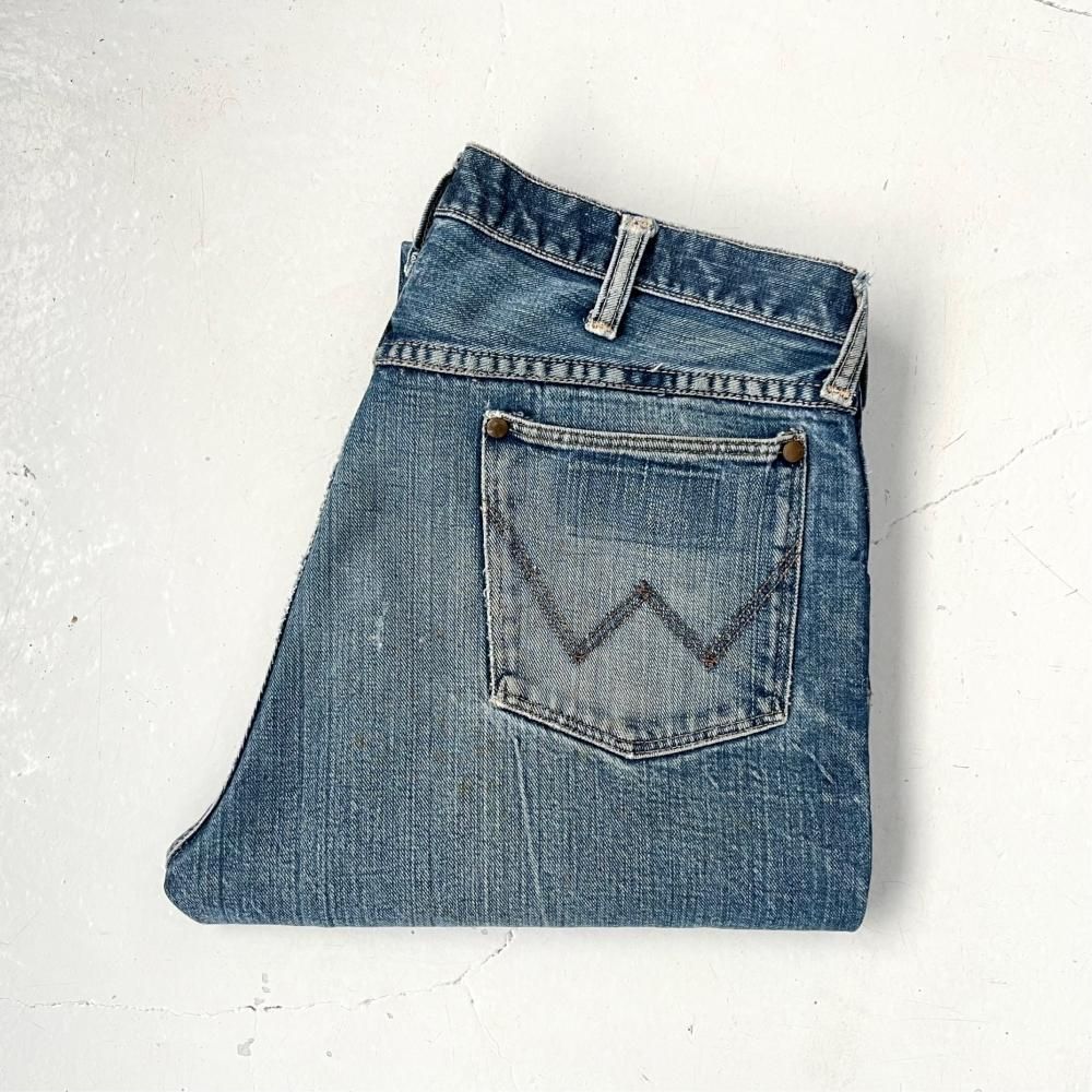 超希少 Wrangler ラングラー デニム パンツ 12mwz 60s 70s Wrangler 12MWZ (60's-70's)Slim Tapered Denim PantsIndigo