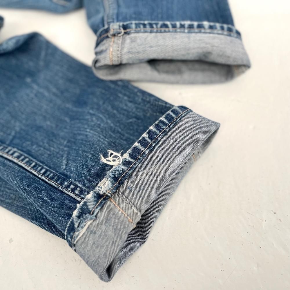 【スペシャル】Wrangler 12MWZ Scovill 60s vtg Wrangler 12MWZ (60's-70's)Slim Tapered Denim PantsIndigo