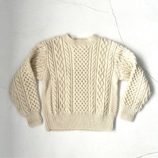 UNKNOWN Pullover Knit <br>Cable Knit<br>Off White