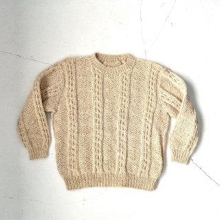 UNKNOWN Pullover Knit <br>Cable Knit<br>Natural
