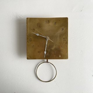 fleurgrance Wall Clock <br>Square Midium<br>Brass