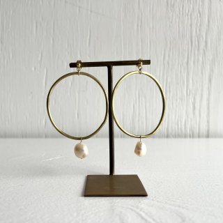 fleurgrance Earrings <br>Pearl<br>Brass
