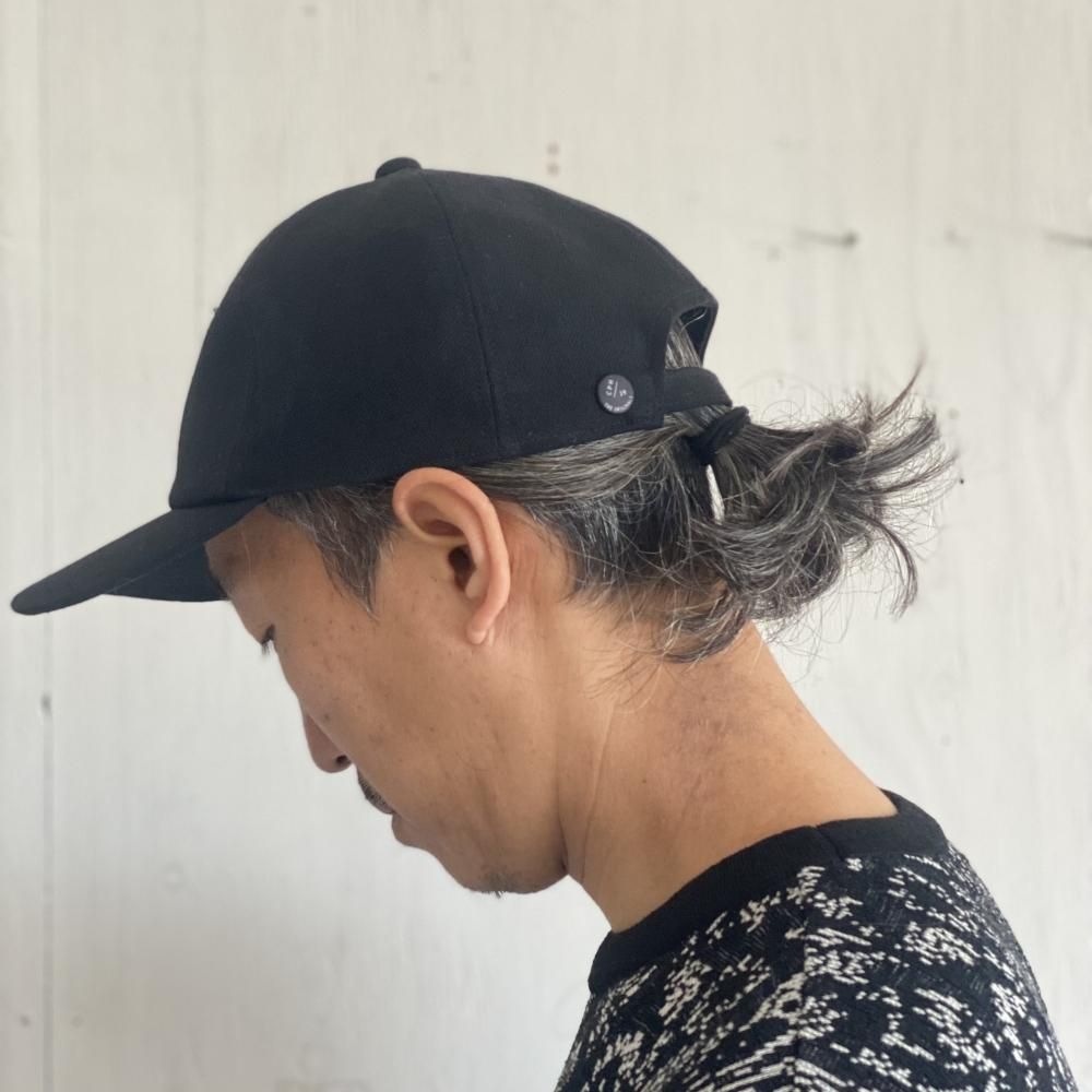 CPH 6 PANNEL CAP 黒 CPH 6 PANEL Cap | C&F GABARDINE Black - BAY GARAGE - ベイ