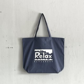 Bay Garage Tote Bag<br>RELAX Logo<br>Stone Blue