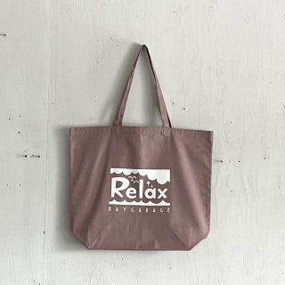 Bay Garage Tote Bag<br>RELAX Logo<br>Smoky Pink