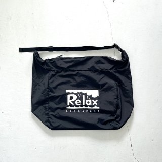 Bay Garage Nylon Shoulder Bag<br>RELAX Logo<br>Black